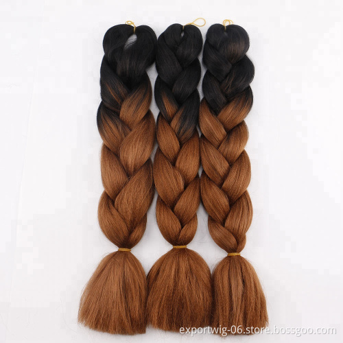 Private Label Synthetic Hair Ombre Braiding Hair Extensions Jumbo Attachments Crochet Braids Synthetic Braiding Hair Extensions